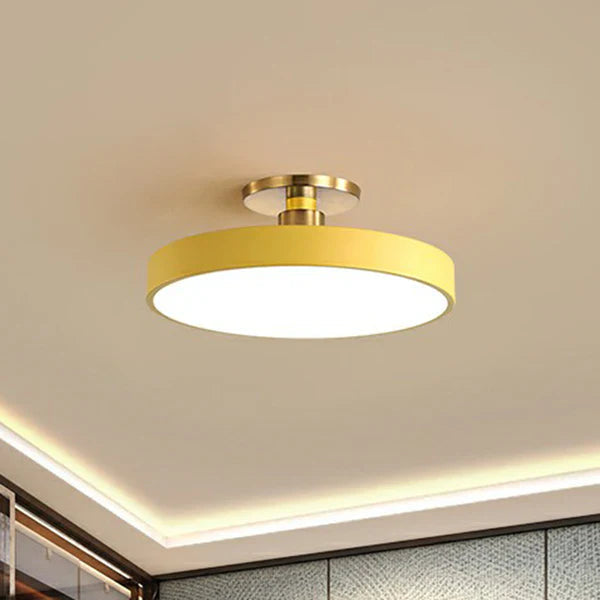 Round Flush Mount Ceiling Light – Minimalist LED Design for Bedroom or Cozy Spaces 3
