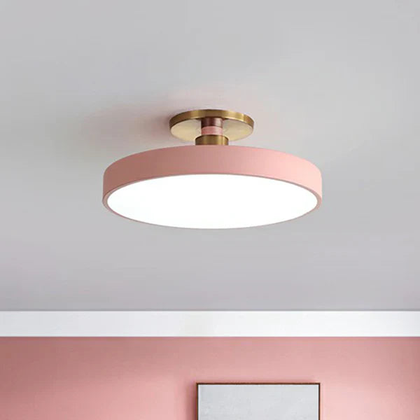 Round Flush Mount Ceiling Light – Minimalist LED Design for Bedroom or Cozy Spaces 4