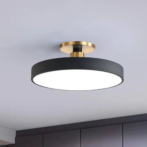 Round Flush Mount Ceiling Light – Minimalist LED Design for Bedroom or Cozy Spaces 6