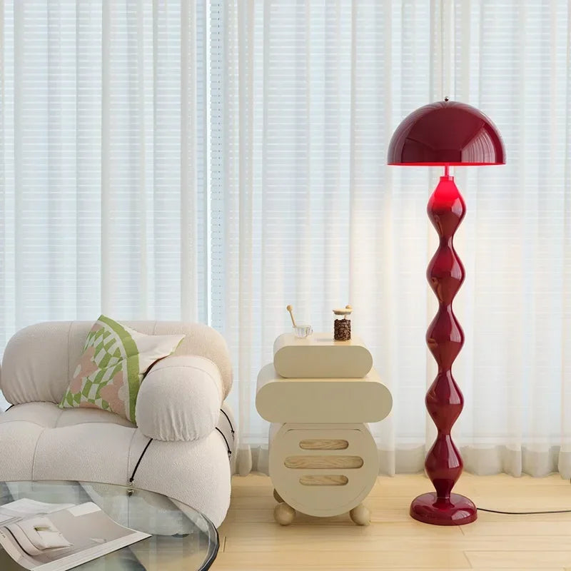 Scandinavian Mushroom Floor Lamp with LED Color Switching – Cozy Lighting for Living Room or Bedroom 0