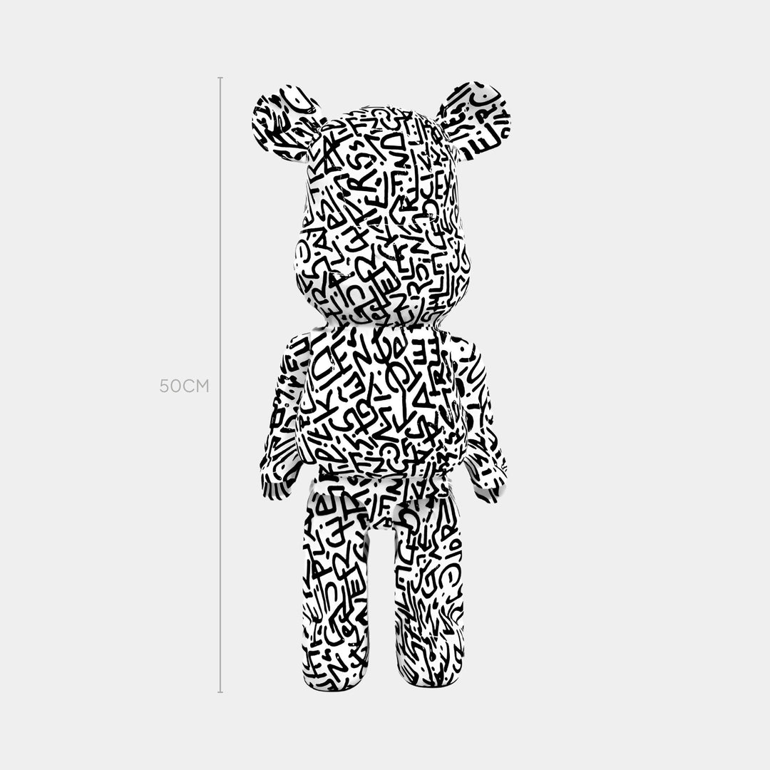 Scribble Bear Sculpture – Unique Contemporary Art for Creative Spaces 0