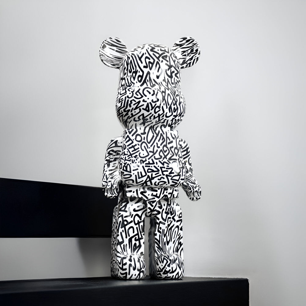 Scribble Bear Sculpture – Unique Contemporary Art for Creative Spaces 1