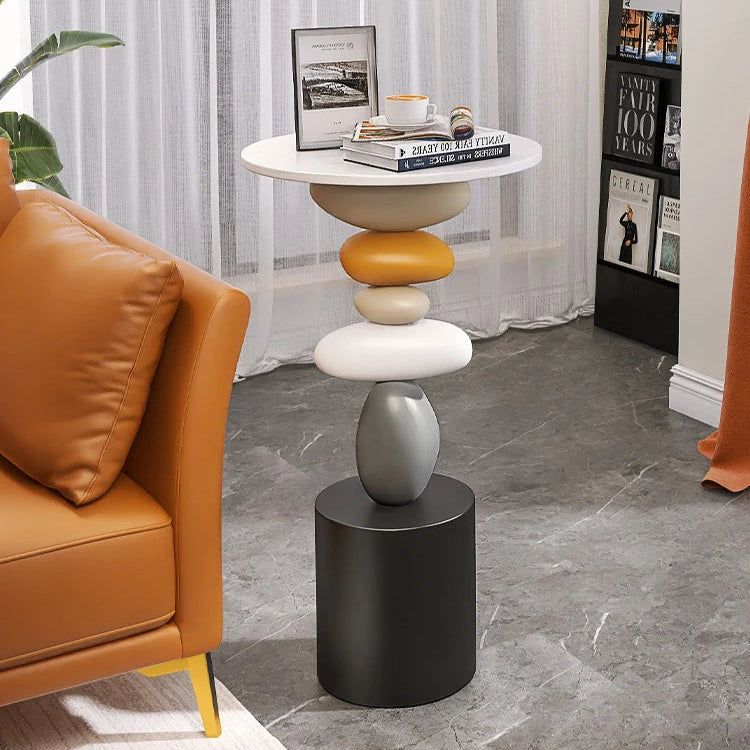 Sculptural Resin Side Table – Modern Accent for Living Room or Bedroom 1