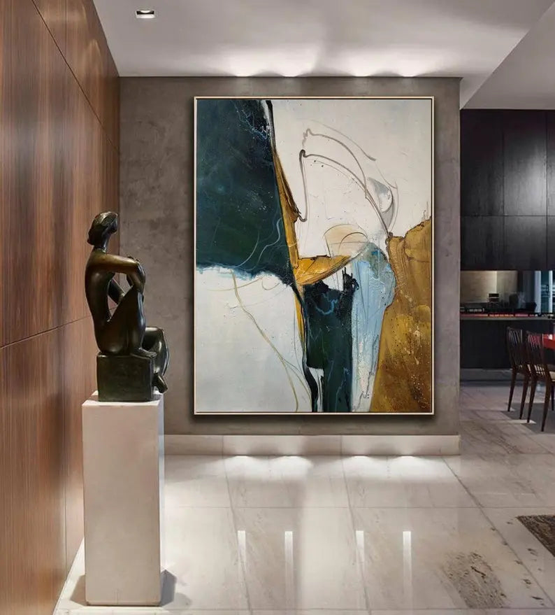 Shadow Handmade Abstract Painting – Unique Canvas Art for Home or Office Decor 0