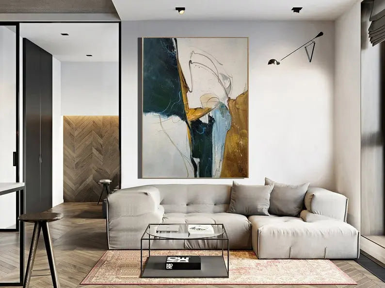 Shadow Handmade Abstract Painting – Unique Canvas Art for Home or Office Decor 5