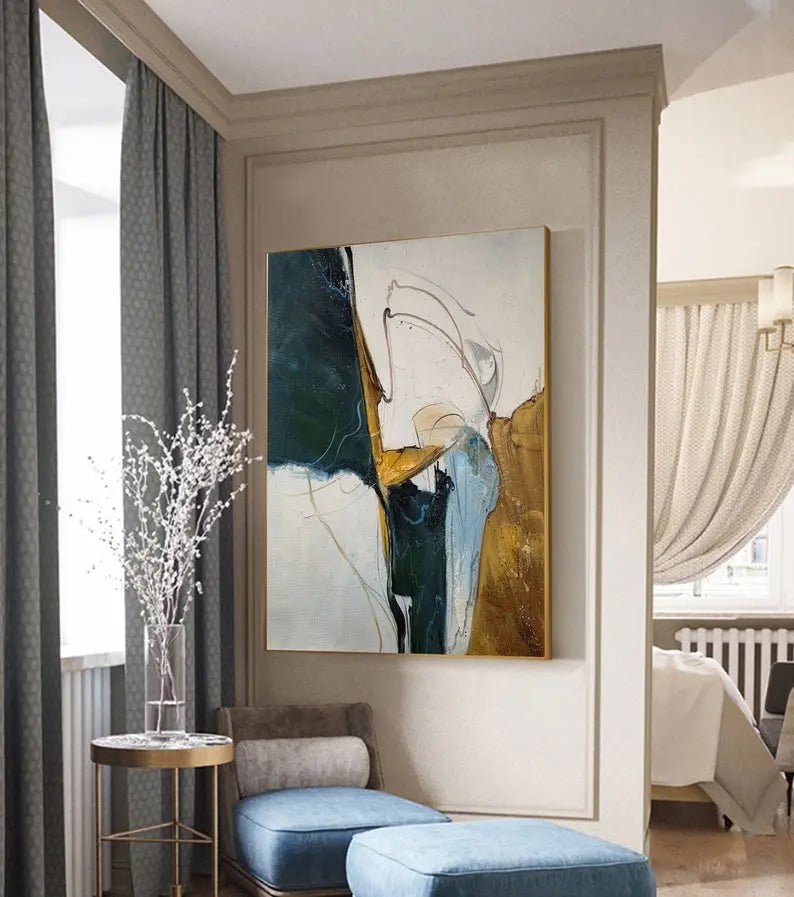Shadow Handmade Abstract Painting – Unique Canvas Art for Home or Office Decor 6