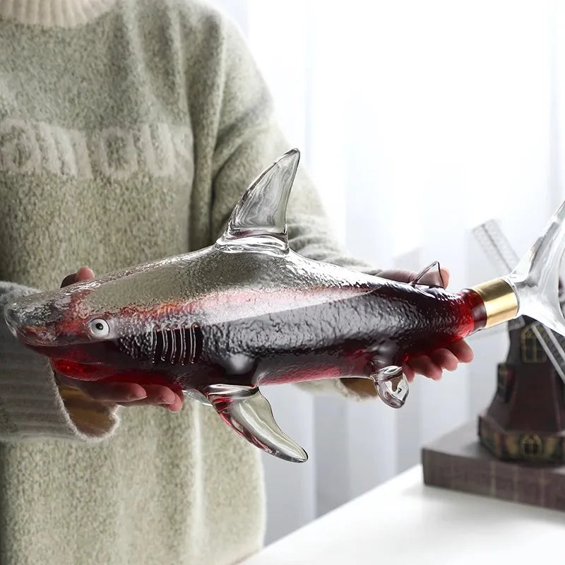 Shark-Shaped Decanter and Glasses Set – Unique Barware for Wine and Spirit Lovers 2