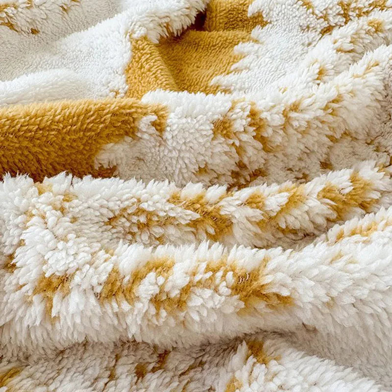 Soft Jacquard Blanket with Fluffy Ball Lace – Cozy Throw for Sofa or Bed 5