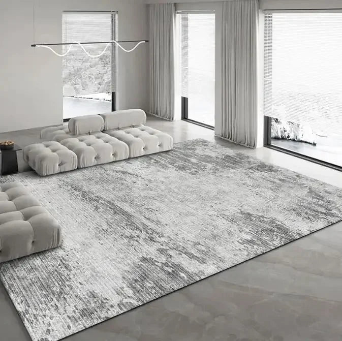 Soft Washable Area Rug for Living Room – Minimalist Gray Design for Easy Maintenance 12