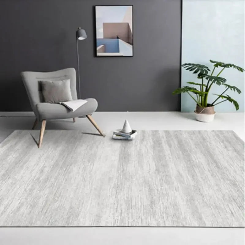 Soft Washable Area Rug for Living Room – Minimalist Gray Design for Easy Maintenance 17
