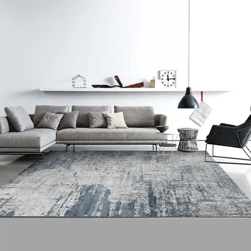 Soft Washable Area Rug for Living Room – Minimalist Gray Design for Easy Maintenance 18