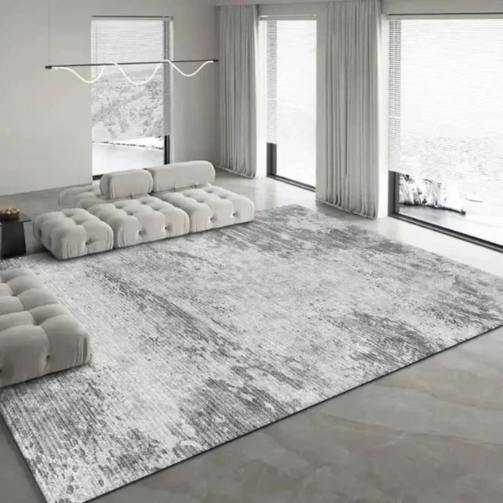 Soft Washable Area Rug for Living Room – Minimalist Gray Design for Easy Maintenance 3