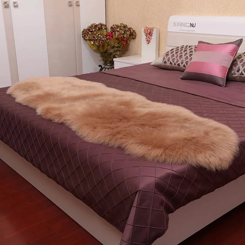 Soft White Faux Fur Area Rug – Cozy Washable Rug for Living Room or Kids' Room 1