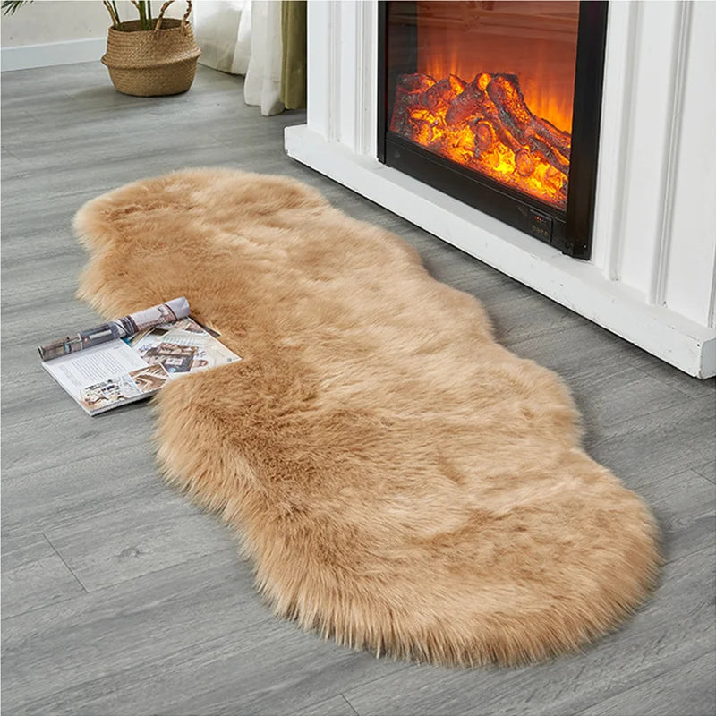 Soft White Faux Fur Area Rug – Cozy Washable Rug for Living Room or Kids' Room 11