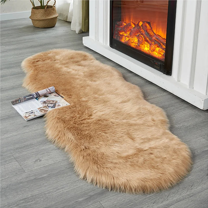 Soft White Faux Fur Area Rug – Cozy Washable Rug for Living Room or Kids' Room 11
