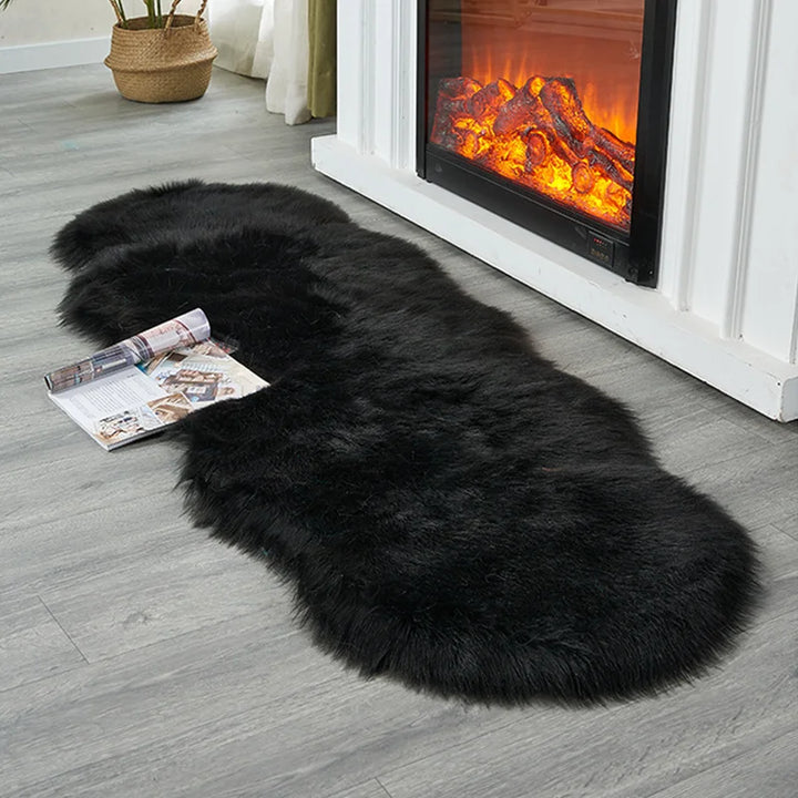 Soft White Faux Fur Area Rug – Cozy Washable Rug for Living Room or Kids' Room 13