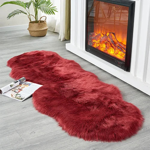 Soft White Faux Fur Area Rug – Cozy Washable Rug for Living Room or Kids' Room 6