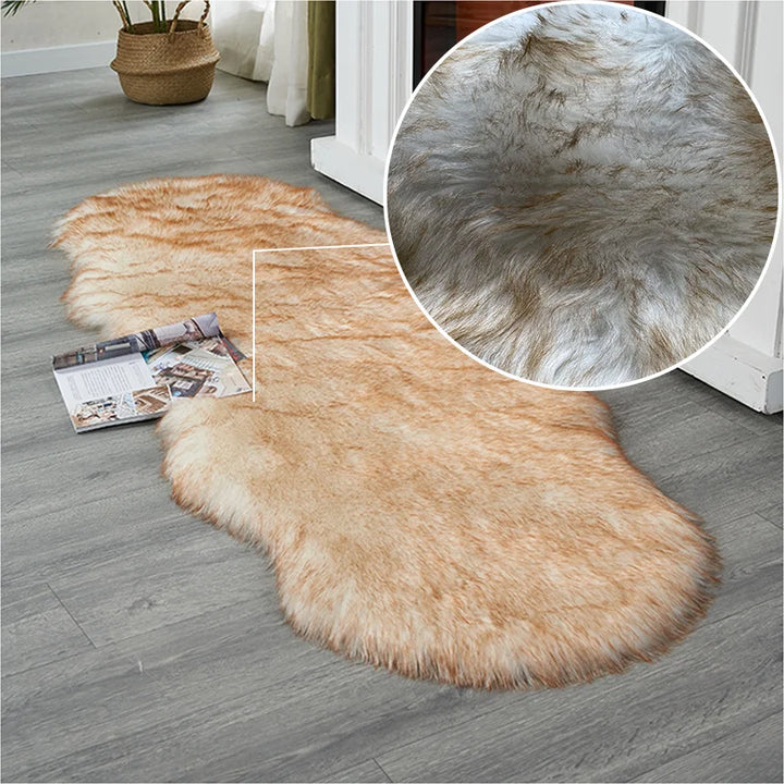 Soft White Faux Fur Area Rug – Cozy Washable Rug for Living Room or Kids' Room 7