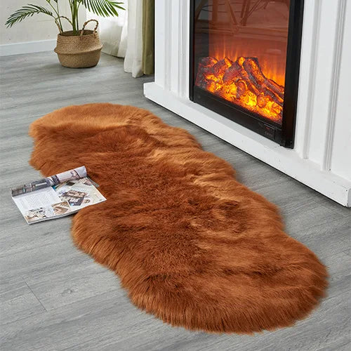 Soft White Faux Fur Area Rug – Cozy Washable Rug for Living Room or Kids' Room 8