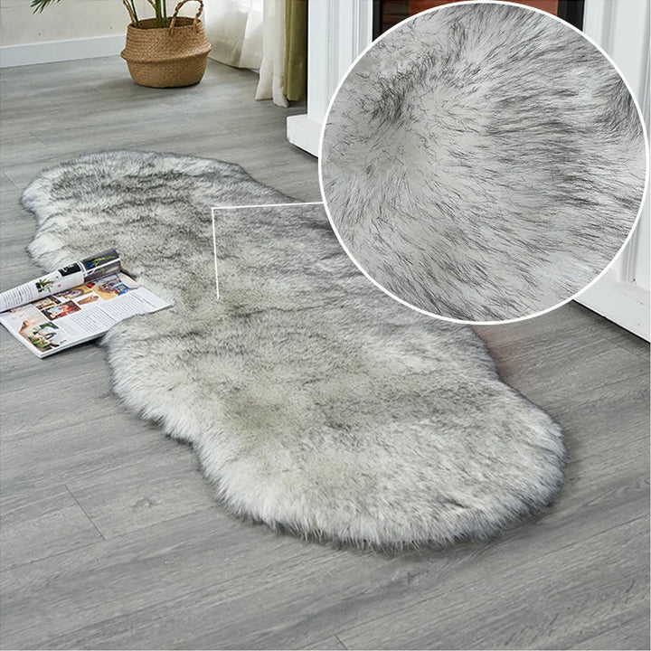 Soft White Faux Fur Area Rug – Cozy Washable Rug for Living Room or Kids' Room 9