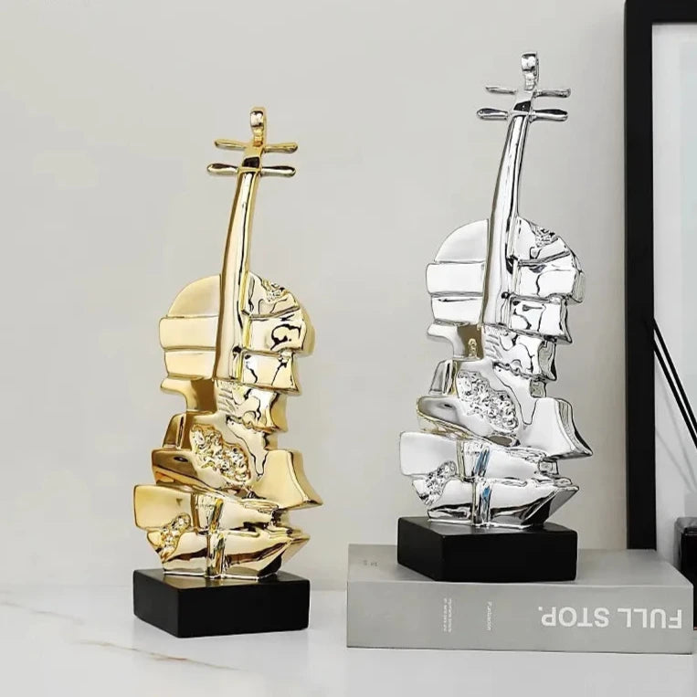 Stacked Violin Sculpture – Elegant Musical Decor for Home or Office 1