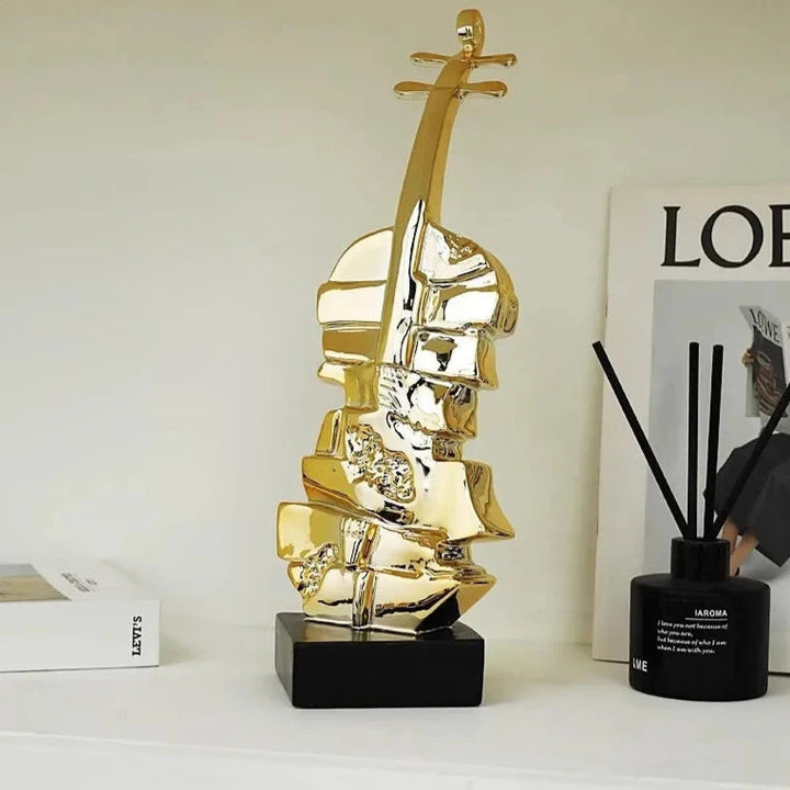 Stacked Violin Sculpture – Elegant Musical Decor for Home or Office 4