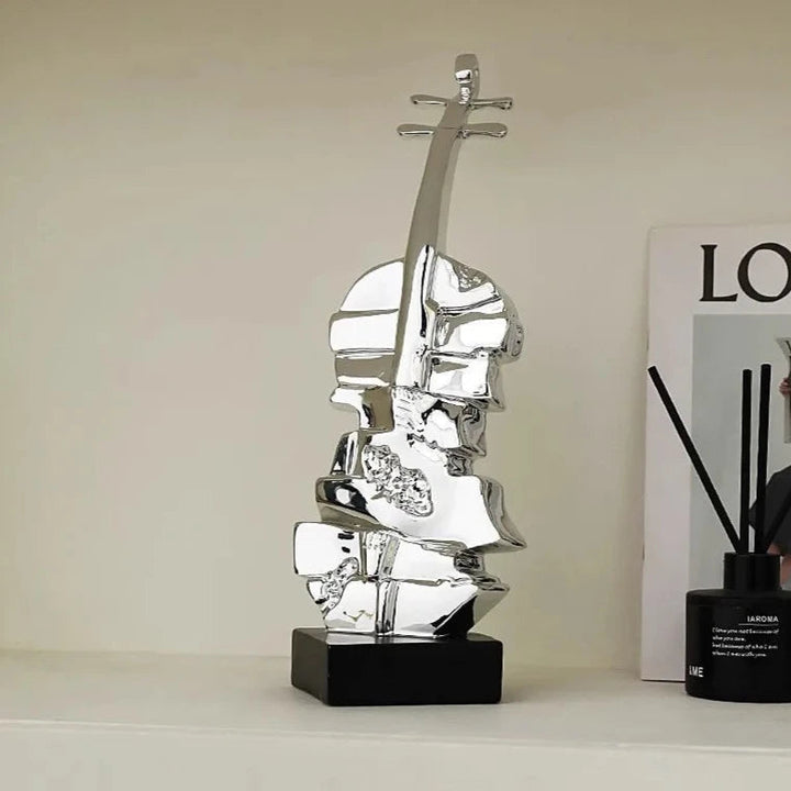 Stacked Violin Sculpture – Elegant Musical Decor for Home or Office 5