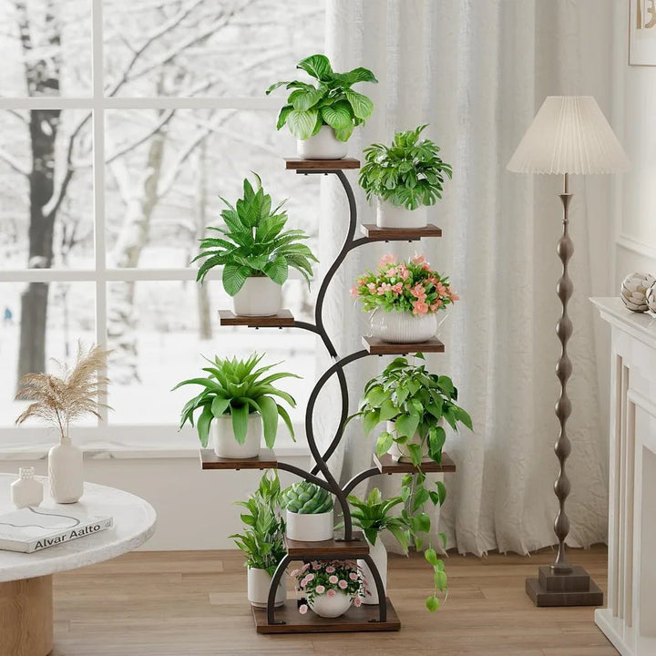 Tall Plant Stand with Grow Lights – Stylish Indoor Flower Display for Corner Spaces 2