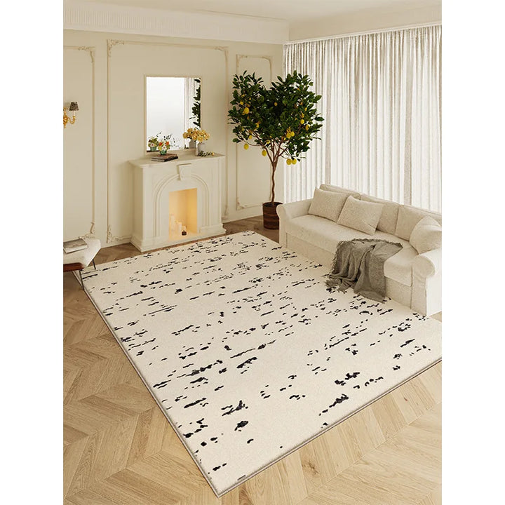 Thick Minimalist Area Rug for Living Room – Soft Velvet Carpet with Geometric Patterns 2