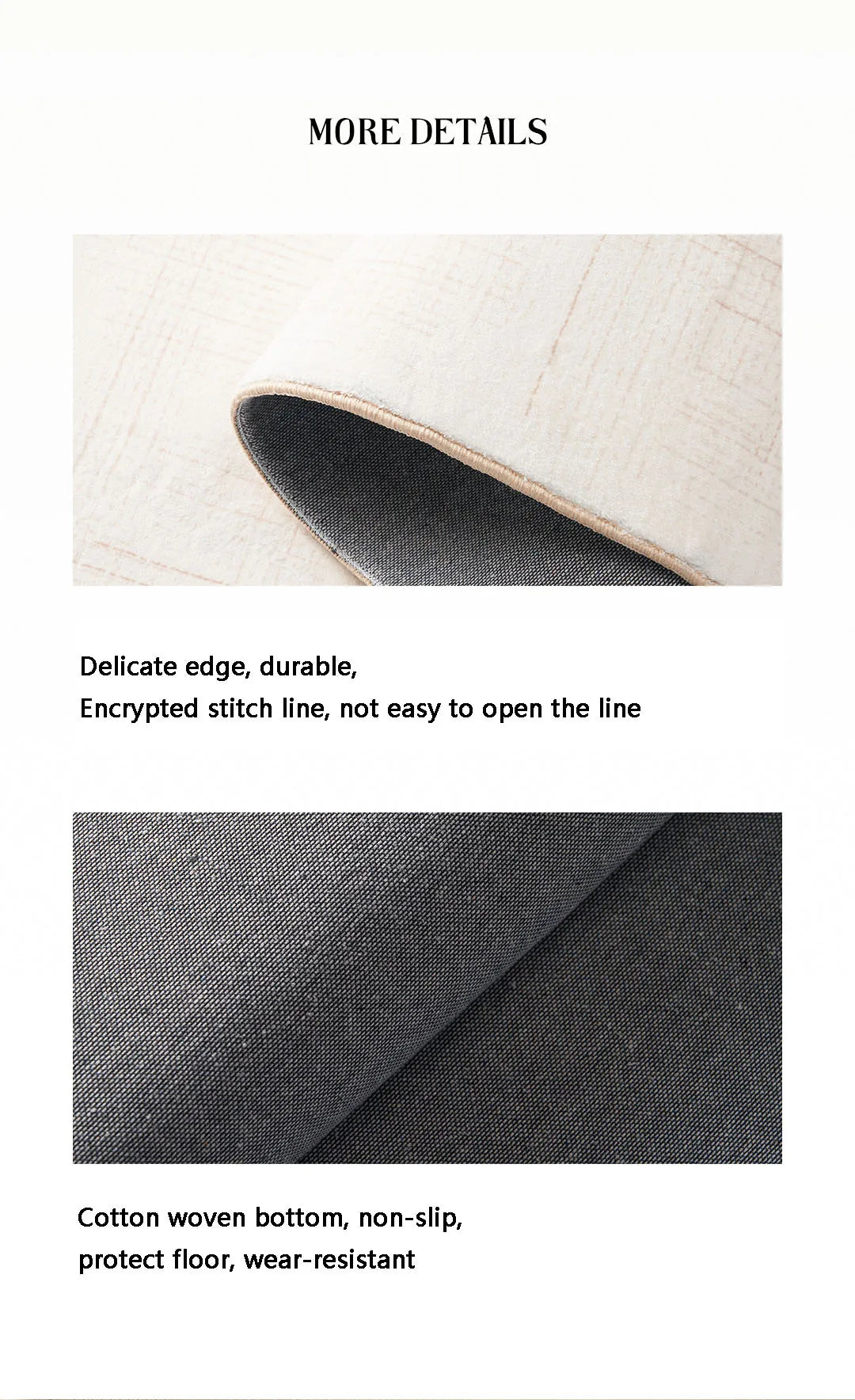 Thick Minimalist Area Rug for Living Room – Soft Velvet Carpet with Geometric Patterns 5