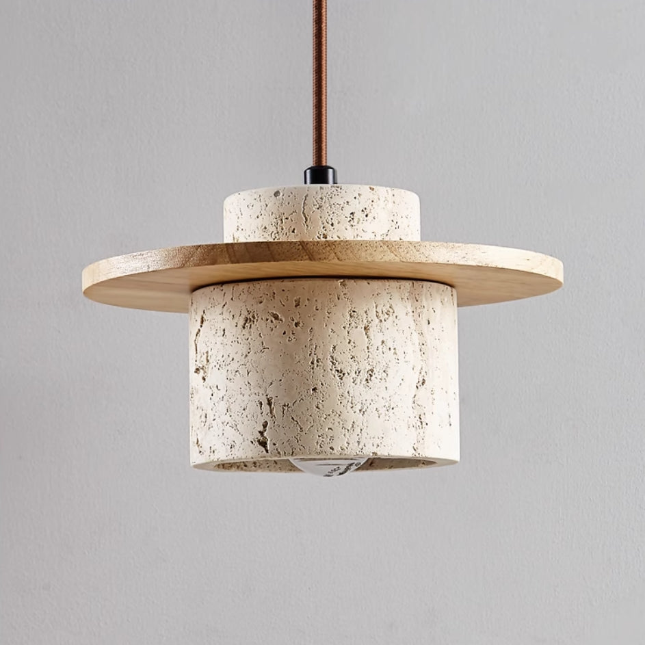 Travertine Pendant Light with Adjustable Chain – Stylish Kitchen Pendant Lighting for Dining Room or Bedroom 3