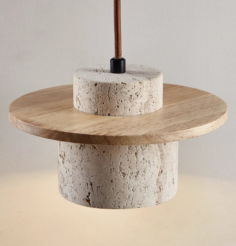 Travertine Pendant Light with Adjustable Chain – Stylish Kitchen Pendant Lighting for Dining Room or Bedroom 4