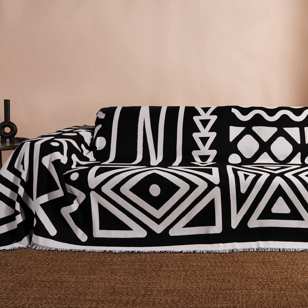 Tulum Geometric Boho Sofa Cover – Stylish Protection for Pets and Kids 0