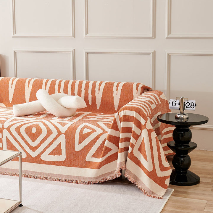 Tulum Geometric Boho Sofa Cover – Stylish Protection for Pets and Kids 1