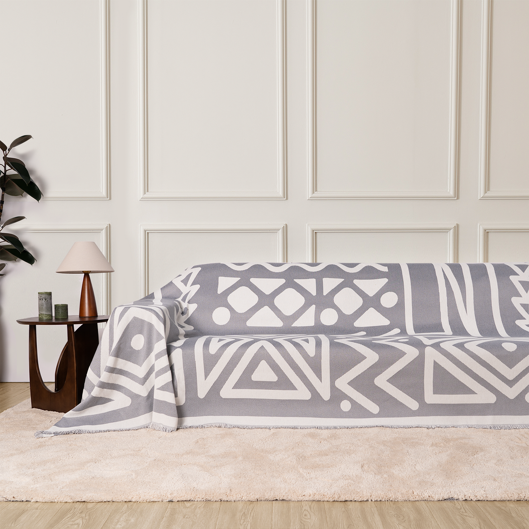 Tulum Geometric Boho Sofa Cover – Stylish Protection for Pets and Kids 10