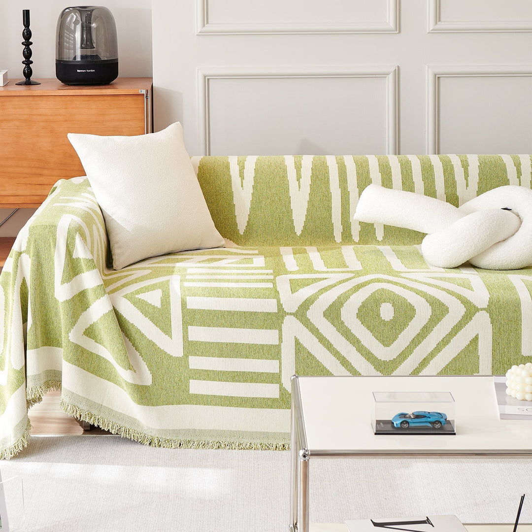 Tulum Geometric Boho Sofa Cover – Stylish Protection for Pets and Kids 11