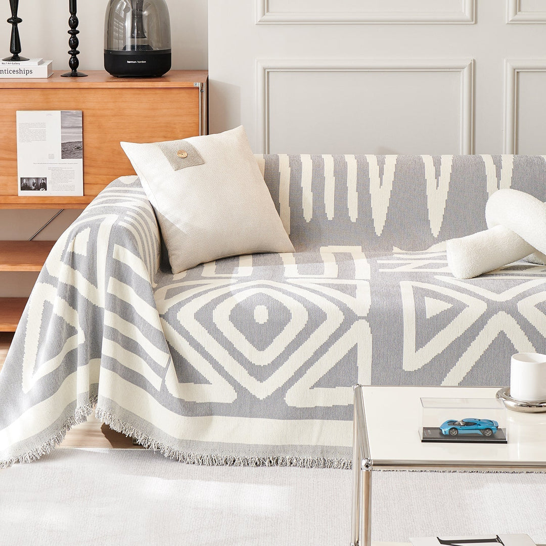 Tulum Geometric Boho Sofa Cover – Stylish Protection for Pets and Kids 13
