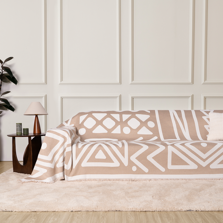 Tulum Geometric Boho Sofa Cover – Stylish Protection for Pets and Kids 9
