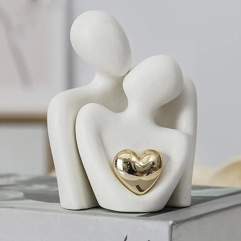 Unique Ceramic Sculpture of Love – Artistic Decor for Romantic Spaces 1
