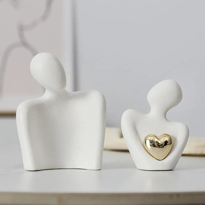 Unique Ceramic Sculpture of Love – Artistic Decor for Romantic Spaces 3