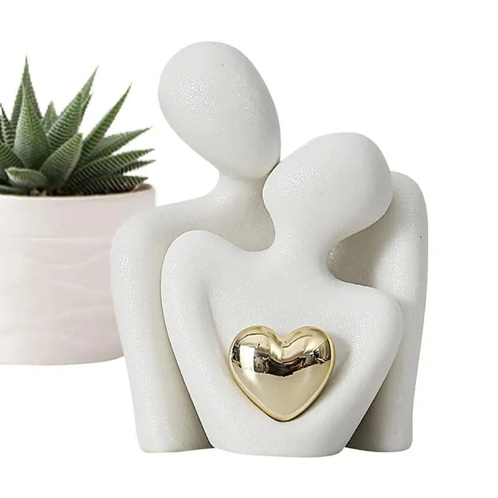 Unique Ceramic Sculpture of Love – Artistic Decor for Romantic Spaces 4