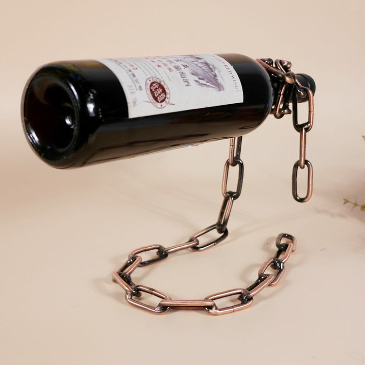 Unique Iron Wine Bottle Holder with Loop Design – Eye-Catching Decor for Home or Kitchen 6