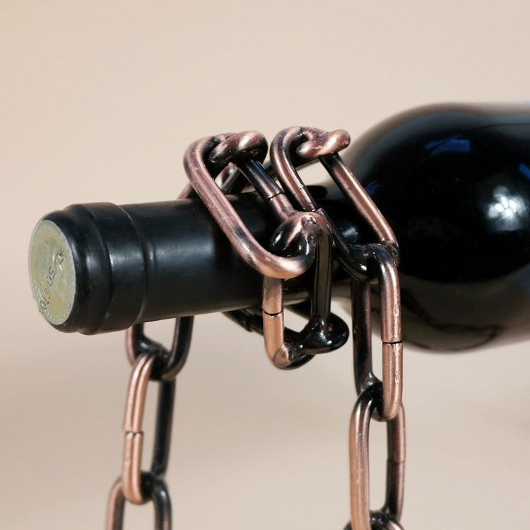 Unique Iron Wine Bottle Holder with Loop Design – Eye-Catching Decor for Home or Kitchen 7