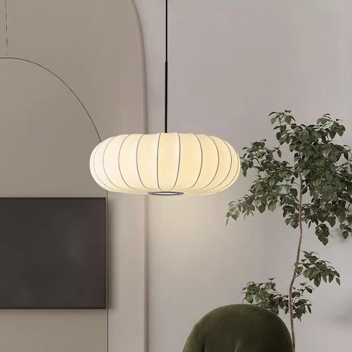 Verona Pendant Light in Natural Materials – Minimalist Hanging Light for Rustic Kitchen or Living Room 0