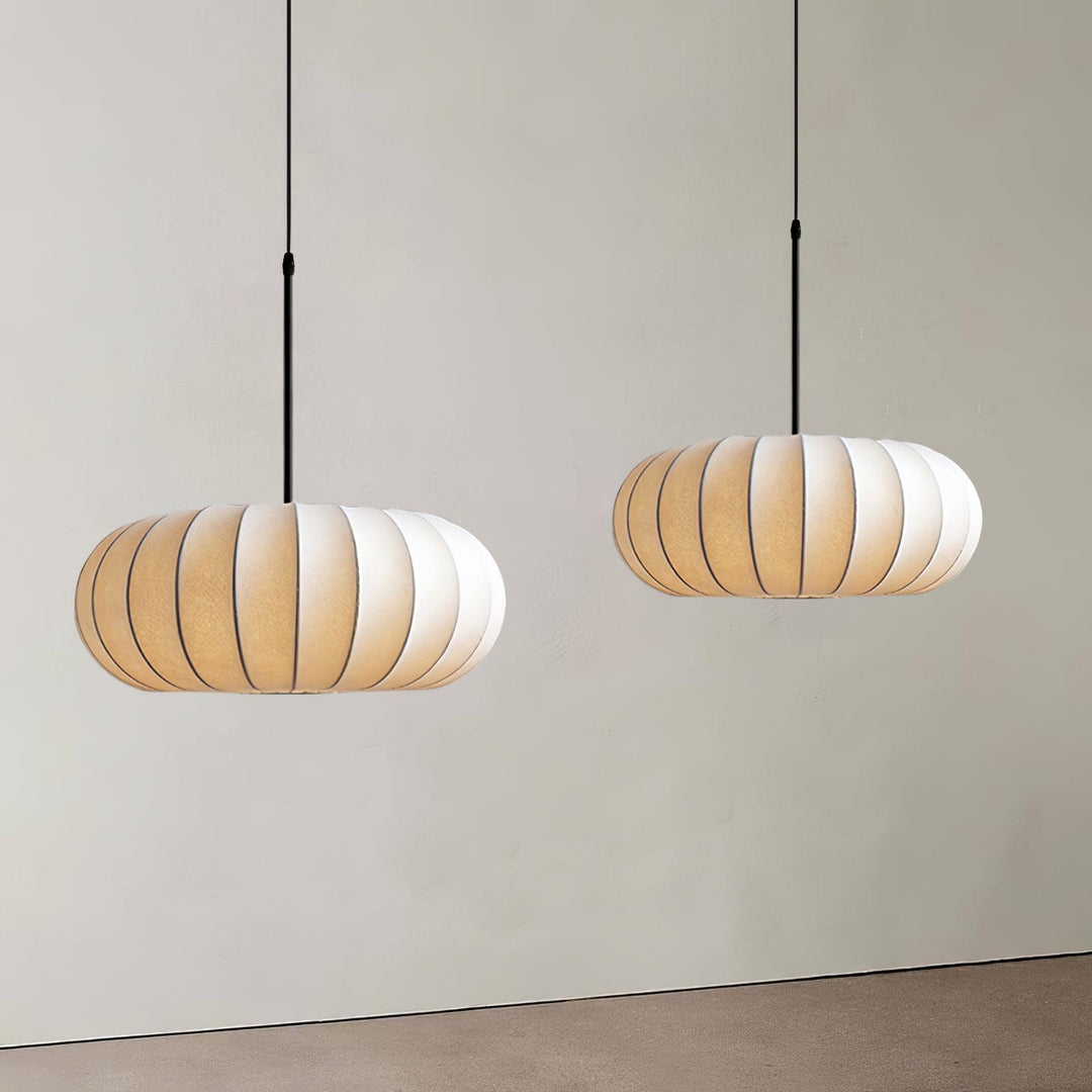 Verona Pendant Light in Natural Materials – Minimalist Hanging Light for Rustic Kitchen or Living Room 2