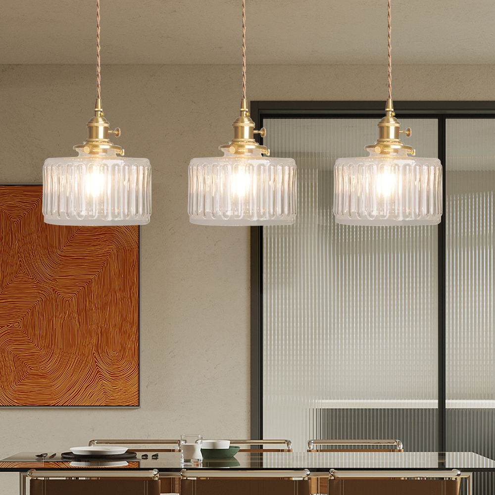 Vintage Crystal Pendant Lamp – Classic Glass Lighting for Dining Room or Kitchen 9
