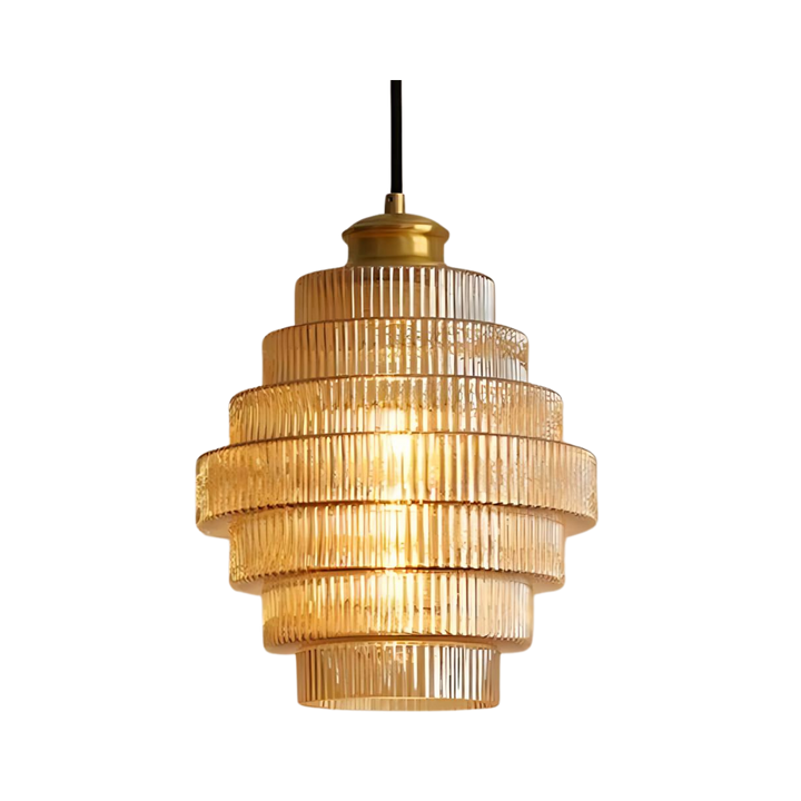 Vintage Glass Pendant Light with Brass Finish – Stylish Lighting for Kitchen or Dining Areas 0