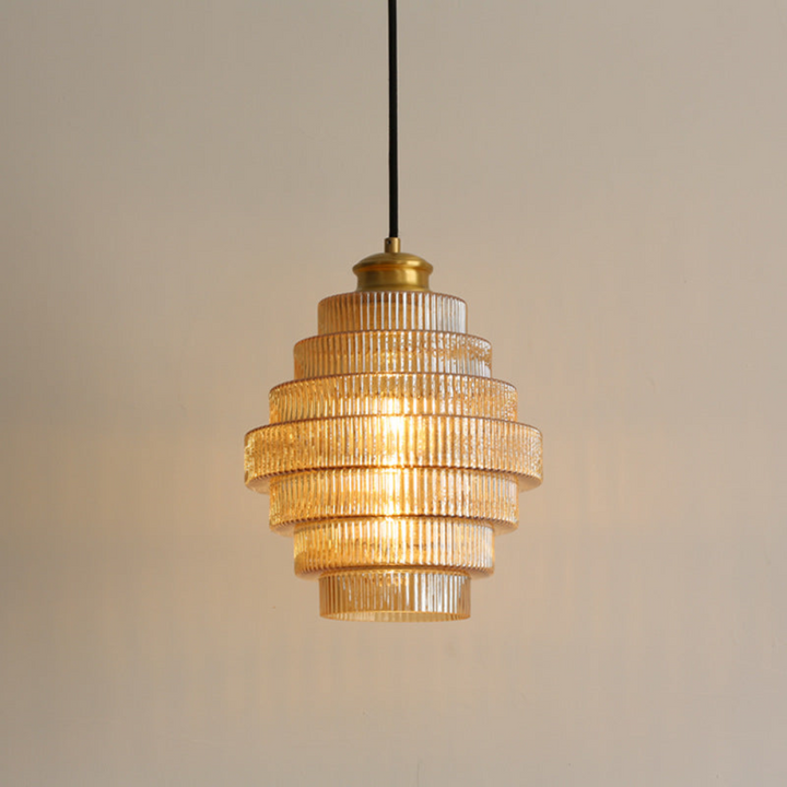 Vintage Glass Pendant Light with Brass Finish – Stylish Lighting for Kitchen or Dining Areas 1