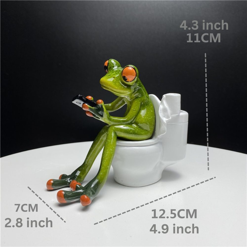 Whimsical Frog Sculpture for Home Decor – Playful Resin Art Piece for Living Room or Office 3