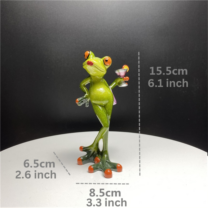 Whimsical Frog Sculpture for Home Decor – Playful Resin Art Piece for Living Room or Office 5